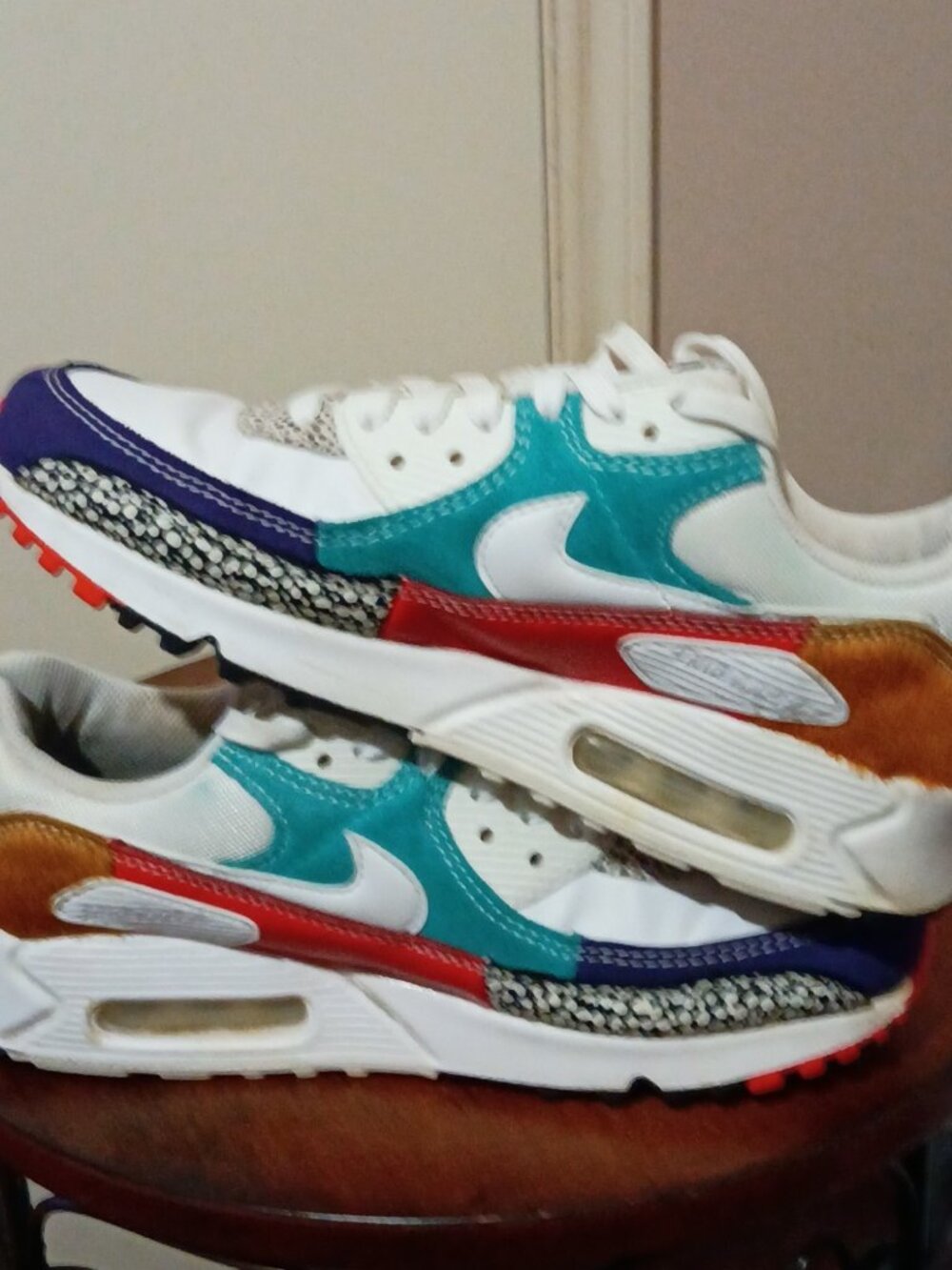 Nike Air Max 90 Animal White Safari Mix DH5075-100 | Women's Size 9 - Picture 12 of 14